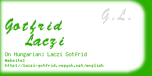 gotfrid laczi business card